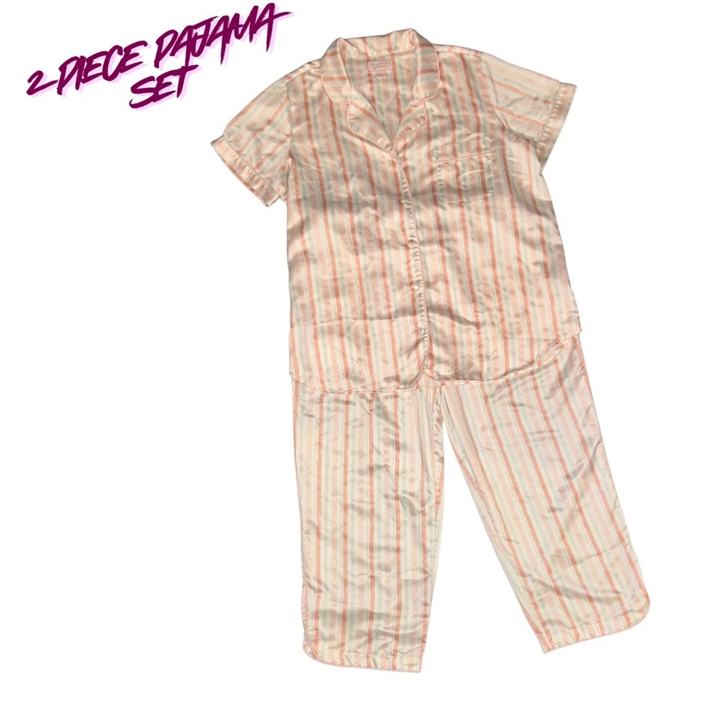 Cabernet Cream and Pink Striped Pajama Set
